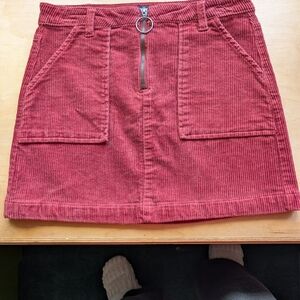 Chic Rust Corduroy Mini Skirt